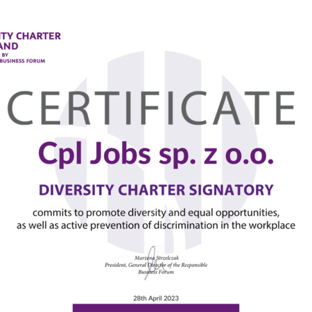 Cpl Poland is a signatory of the Diversity Charter